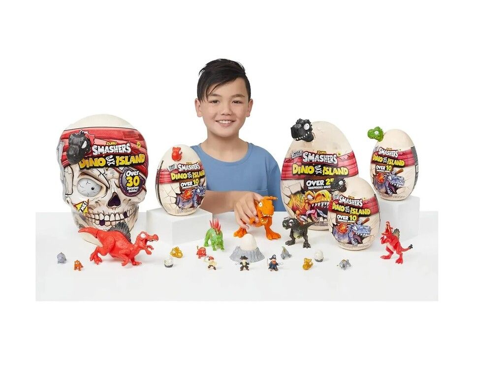 SMASHERS DINO ISLAND GIANT SKULL 30 SURPRISES COD 7488 NEGRO - Imagen 3