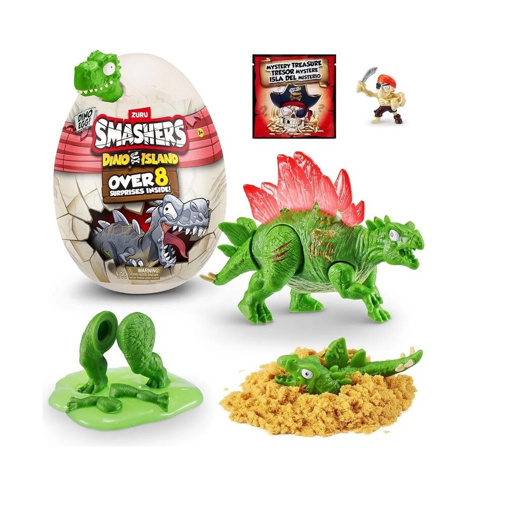 HUEVO SMASHERS DINO ISLAND MINI EGG 8 SURPRISES COD 7486 NARANJA - Imagen 2