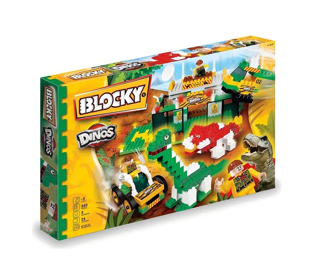BLOCKY DINOSAURIOS LADRILLOS PARA ARMAR 260 PIEZAS COD 0679