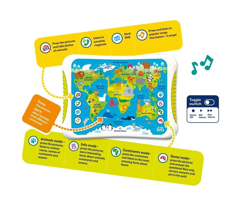 TABLET INFANTIL ATLAS DE DESCUBRIMIENTO KIDS HITS COD KH001 - Imagen 4