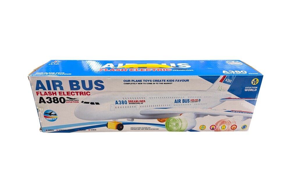 AVION DE PASAJEROS AIRBUS A380 CON LUZ Y SONIDO 44 CM COD 56473