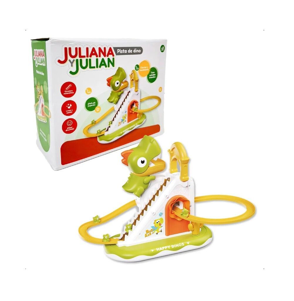 JULIANA Y JULIAN PISTA DE DINO CON LUZ Y SONIDO COD 0047