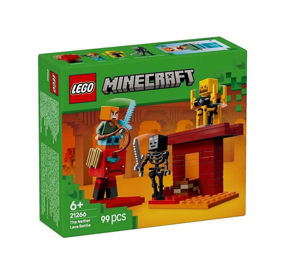 LEGO MINECRAFT BATALLA DE LAVA 99 PIEZAS COD 21266