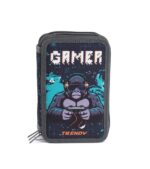 CARTUCHERA CON UTILES TRENDY TRIPLE COMPARTIMIENTO COD 53837G