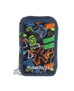 CARTUCHERA CON UTILES TRENDY TRIPLE COMPARTIMIENTO COD 53837A